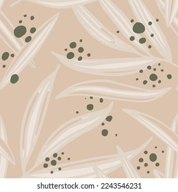 Yellow Continuous Abstract Retro Flora Watercolor Background. Hippie Repetitive Color Bloom Hawaiian Style Vector. Vivid Repeated Tropical Branch Illustration Print.