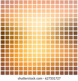 Yellow coral pink black vector abstract rounded corners tiles mosaic over white background square 