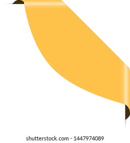 yellow corner banner with space for text