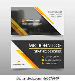 Yellow corporate business card, name card template ,horizontal simple clean layout design template , Business banner template for website