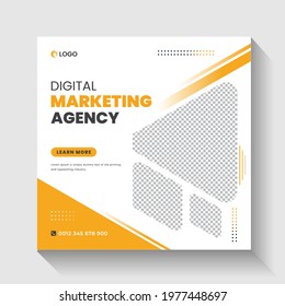 Yellow Corporate Creative Digital Marketing Banner for Social Media Post Template