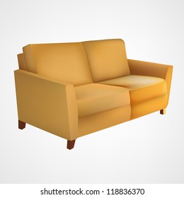 Gelbes Sofa