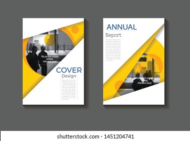 yellow cover  abstract background modern design modern book cover Brochure cover  template,annual report, magazine and flyer layout Vector a4