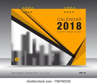 Yellow Cover calendar 2018-2030 template, Cover Desk calendar 2023 year, business brochure cover calendar 2022 template, annual report, Book cover, printing design, Yellow polygon background