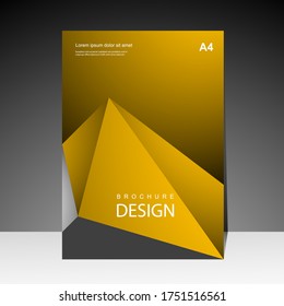 Yellow cover design modern. Annual report. Brochure template, Poster, catalog. Simple Flyer promotion. magazine. Vector illustration