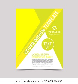 Yellow cover design template. Vector illustration.
