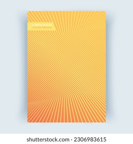 Yellow cover with lines. Cover layout, vertical orientation.