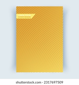 Cubierta amarilla con líneas. Diseño de portada, orientación vertical.