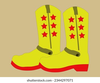 yellow cowboy boots, wild west