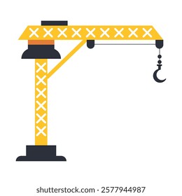 Yellow crane used in construction site