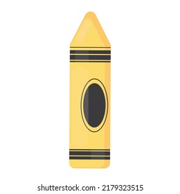 yellow crayon design over white