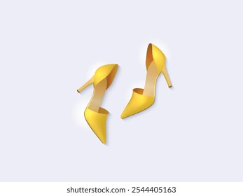 Yellow cream High heel shoe for female fashion vector illustration. trendy fashion heel shoe
Trendy Yellow Cream High Heel Shoe Vector Illustration, Stylish Fashion Heels for Women’s Footwear Design