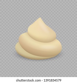 Yellow Cream isolated on white background