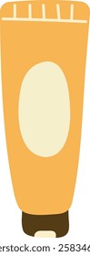 Yellow Cream Tube with Oval Label Space