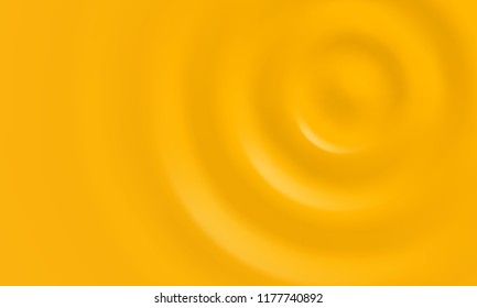 Yellow Creamy Background With Gold Cream Gel And Jelly Texture. Vector Liquid Cheese Dip Sauce Or Mustard Splash Wave And Paint Drop Flow