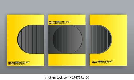 Fondo vector abstracto amarillo creativo futurista, diseño dinámico y moderno de plantillas de páginas amarillas, diseño de líneas geométricas y puntos de onda de verano, brillante y elegante invitación de lujo, volante o cubierta 