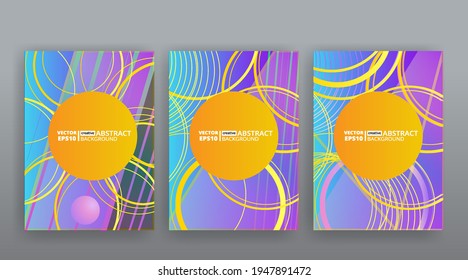 Yellow creative futuristic abstract vector background, dynamic modern yellow page temples set, summer vibes geometric lines and dots design, shiny elegant luxury invitation , flyer or cover 