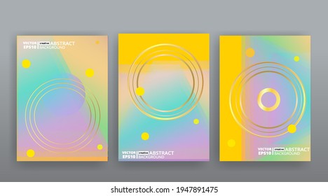 Yellow creative futuristic abstract vector background, dynamic modern yellow page temples set, summer vibes geometric lines and dots design, shiny elegant luxury invitation , flyer or cover 