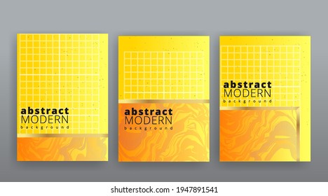 Yellow creative futuristic abstract vector background, dynamic modern yellow page temples set, summer vibes geometric lines and dots design, shiny elegant luxury invitation , flyer or cover 