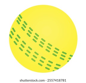 Yellow cricket ball. vector illustration