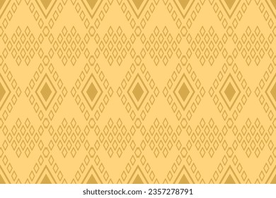 Yellow Cross stitch colorful geometric traditional ethnic pattern Ikat seamless pattern border abstract design for fabric print cloth dress carpet curtains and sarong Aztec African Indian Indonesian 