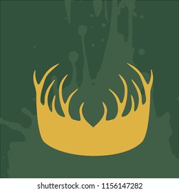 yellow crown of horns