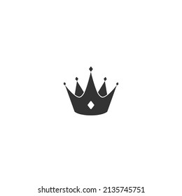 Yellow crown icon logo template. King vector icon