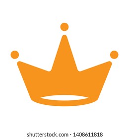 yellow crown icon symbol sign logo template, vector, eps 10 