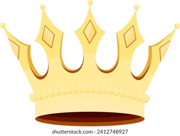 Yellow crown for king without background