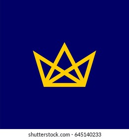 Yellow Crown Logo Template Illustration Design. Vector EPS 10.