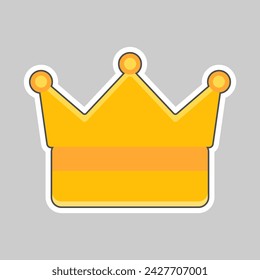 Yellow crown masco isolated on gray background