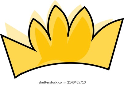 yellow crown on white background