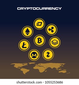 YELLOW CRYPTO CURRENCY ON THE WORLD