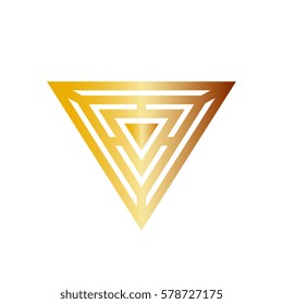 Yellow crystal triangle logo