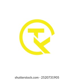 Yellow ctk logo design. It is vector logo design.