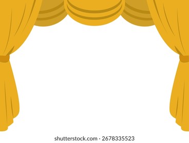 It is yellow curtain illustration.