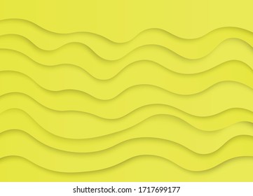 Yellow curve background. Art vector. Yellow line backdrop.