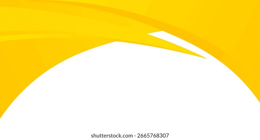 yellow curve header abstract background. modern overlaping wave. vector illustration