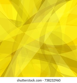 Yellow curved abstract motion background - vector graphic design