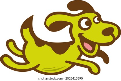 gelber, süßer Hund, Vektorlogo