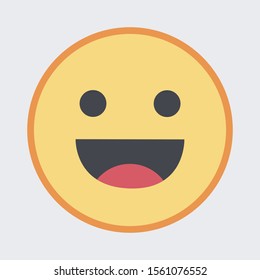 yellow cute face icon isolated vector 