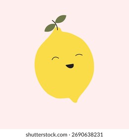 Yellow cute lemon in delicate buds