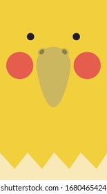 yellow cute mocking bird parrot vector cartoon character design 