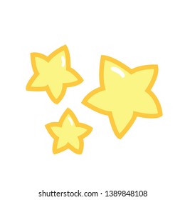 yellow cute star illustration vector