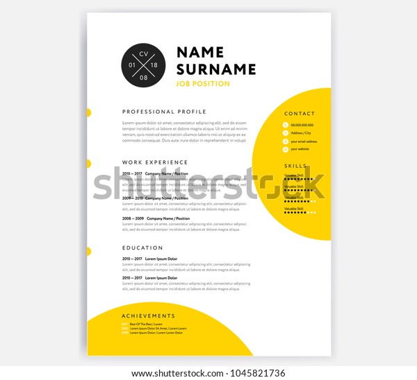 Template For Curriculum Vitae from image.shutterstock.com