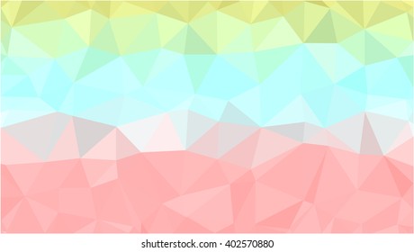 Yellow cyan bubblegum low poly background