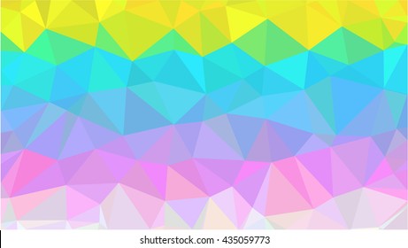Yellow cyan pink polygon abstract background