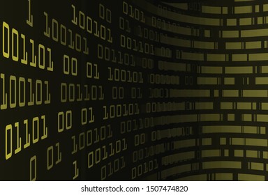 yellow cyber circuit future technology concept background