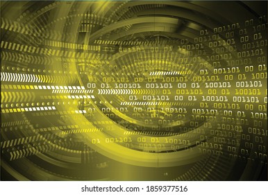 yellow cyber circuit future technology concept background