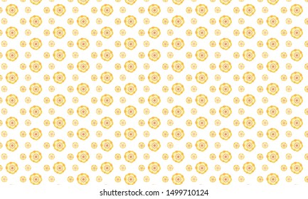 Yellow Cyclamen Flower Pattern Background